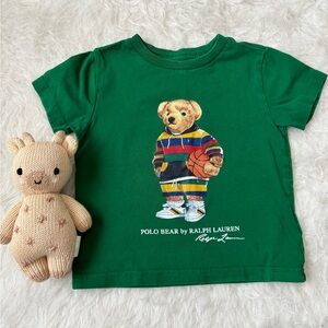 Iconic Polo Bear by Ralph Lauren Green Tee